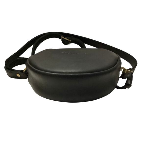 Portland Leather Goods Small Crossbody Bag H:7” wide and 2.5” black - Picture 4 of 5